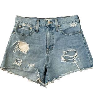 Madewell women’s the perfect Jean shorts distressed size 25
